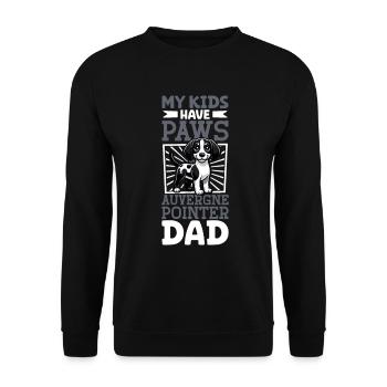 Braque d'Auvergne Papa - Unisex Sweatshirt - black - Front - Alina (178cm) & Michal (187cm)