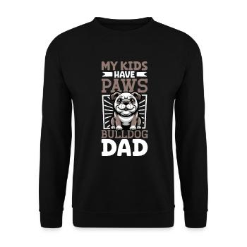 Bulldog Dad - Unisex Sweatshirt - black - Front - Alina (178cm) & Michal (187cm)