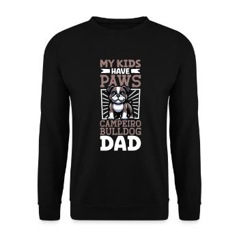 Campeiro Bulldog Dad - Unisex Sweatshirt - black - Front - Alina (178cm) & Michal (187cm)
