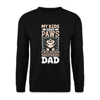 Papa caucasien Ovcharka - Sweat-shirt Unisexe - noir - Devant - Alina (178cm) & Michal (187cm)
