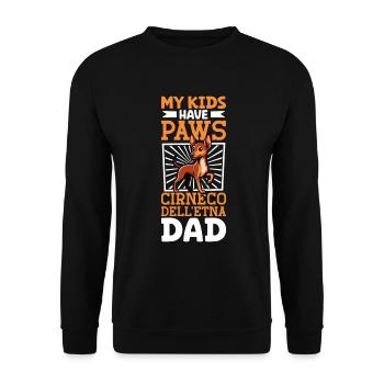 Cirneco dell'Etna Papa - Unisex Sweatshirt - black - Front - Alina (178cm) & Michal (187cm)