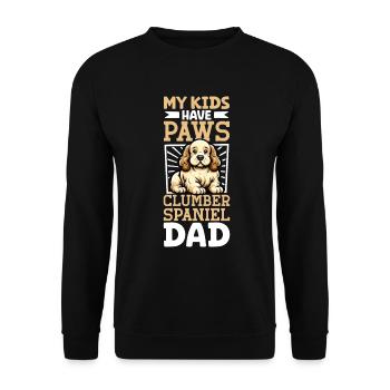 Clumber Spaniel Dad - Unisex Sweatshirt - black - Front - Alina (178cm) & Michal (187cm)