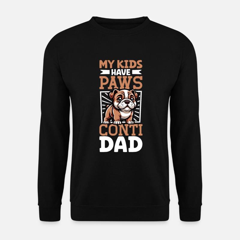 Continental Bulldog Dad - Unisex Sweatshirt - black