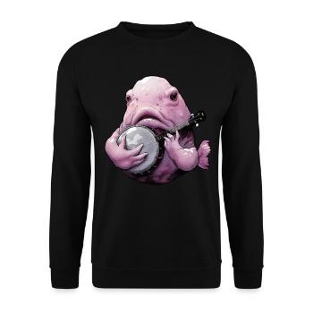 Blobfish Fish Bluegrass Banjo Player - Sweat-shirt Unisexe - noir - Devant - Alina (178cm) & Michal (187cm)