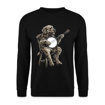 Chesapeake Bay Retriever Chien Bluegrass Banjo Spie - Sweat-shirt Unisexe - noir - Devant - Alina (178cm) & Michal (187cm)