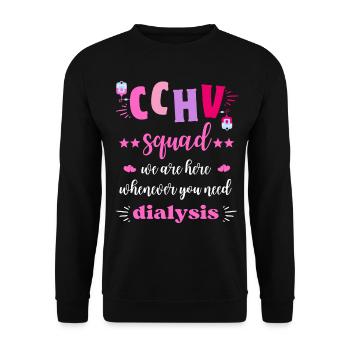 CCHV Squad Dialysis Nurse Team - Unisex Sweatshirt - black - Front - Alina (178cm) & Michal (187cm)