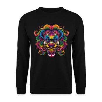 Clowncore, Aesthetic, Colorful, Circus, Clown, Creepy - Unisex Sweatshirt - black - Front - Alina (178cm) & Michal (187cm)