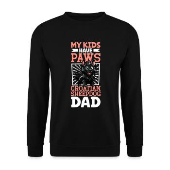 Papa berger croate - Sweat-shirt Unisexe - noir - Devant - Alina (178cm) & Michal (187cm)