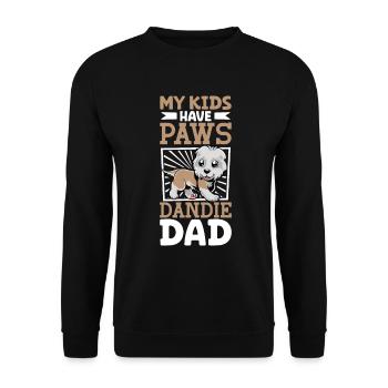 Dandie Dinmont Terrier Dad - Unisex Sweatshirt - black - Front - Alina (178cm) & Michal (187cm)