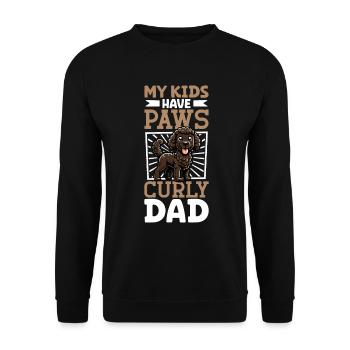 Curly-coated Retriever Dad - Unisex Sweatshirt - black - Front - Alina (178cm) & Michal (187cm)