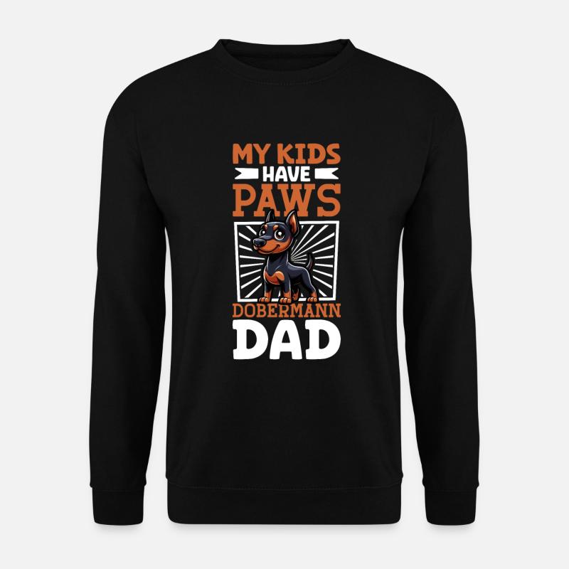 Papa Doberman - Sweat-shirt Unisexe - noir