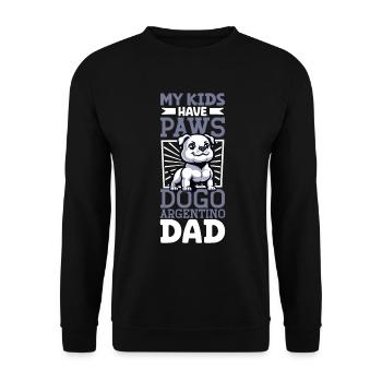 Dogo Argentino Dad - Unisex Sweatshirt - black - Front - Alina (178cm) & Michal (187cm)