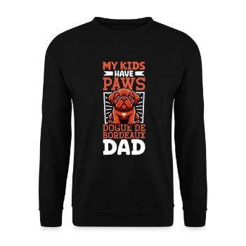Bordeauxdogge Papa - Unisex Pullover - Schwarz - Vorne - Alina (178cm) & Michal (187cm)