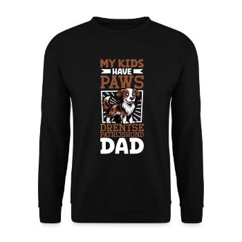 Drentse Patrijshond Papa - Unisex Pullover - Schwarz - Vorne - Alina (178cm) & Michal (187cm)