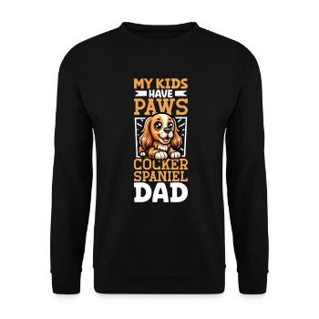 English Cocker Spaniel Dad - Unisex Sweatshirt - black - Front - Alina (178cm) & Michal (187cm)
