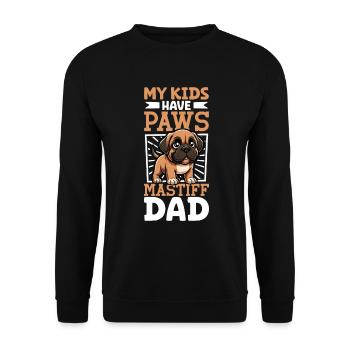 English Mastiff Papa - Unisex Pullover - Schwarz - Vorne - Alina (178cm) & Michal (187cm)