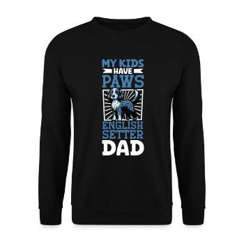 Papa setter anglais - Sweat-shirt Unisexe - noir - Devant - Alina (178cm) & Michal (187cm)