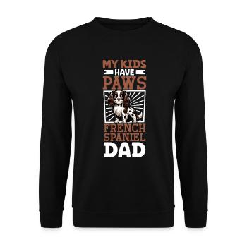 Epagneul Français Papa - Unisex Sweatshirt - black - Front - Alina (178cm) & Michal (187cm)