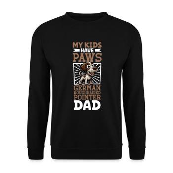 Papa allemand Stichelhaar - Sweat-shirt Unisexe - noir - Devant - Alina (178cm) & Michal (187cm)