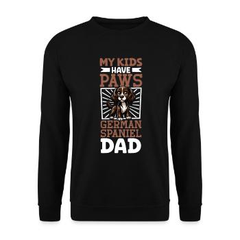 German Quail Dog Dad - Unisex Sweatshirt - black - Front - Alina (178cm) & Michal (187cm)