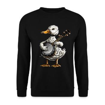 Ducks Farm Animal Farmer Joueur de banjo Bluegrass - Sweat-shirt Unisexe - noir - Devant - Alina (178cm) & Michal (187cm)