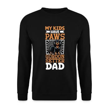 Gordon Setter Dad - Unisex Sweatshirt - black - Front - Alina (178cm) & Michal (187cm)