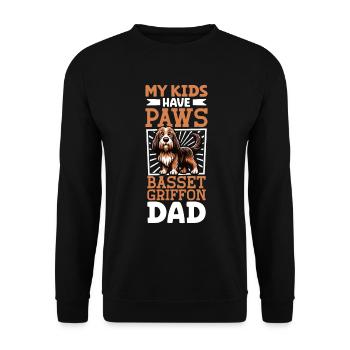 Grand Basset Griffon Vendéen Papa - Unisex Pullover - Schwarz - Vorne - Alina (178cm) & Michal (187cm)