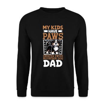 Grand bouvier suisse papa - Sweat-shirt Unisexe - noir - Devant - Alina (178cm) & Michal (187cm)