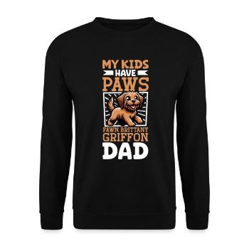 Griffon Fauve de Bretagne Papa - Unisex Pullover - Schwarz - Vorne - Alina (178cm) & Michal (187cm)