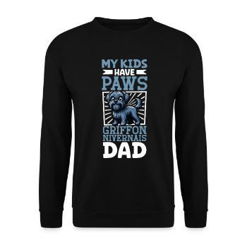 Griffon Nivernais Papa - Unisex Pullover - Schwarz - Vorne - Alina (178cm) & Michal (187cm)