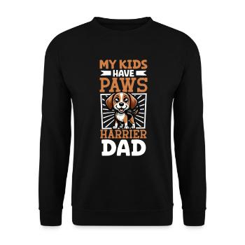 Harrier Papa - Unisex Sweatshirt - black - Front - Alina (178cm) & Michal (187cm)