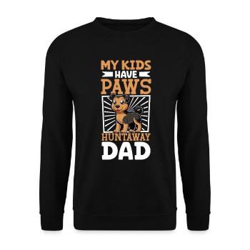 Huntaway Dad - Unisex Sweatshirt - black - Front - Alina (178cm) & Michal (187cm)
