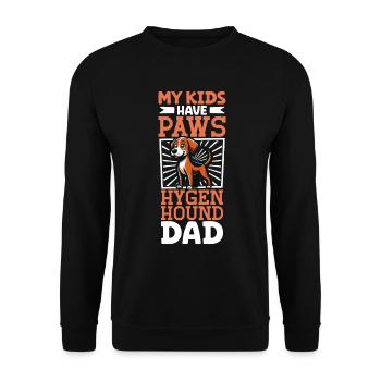 Hygenhund Papa - Sweat-shirt Unisexe - noir - Devant - Alina (178cm) & Michal (187cm)