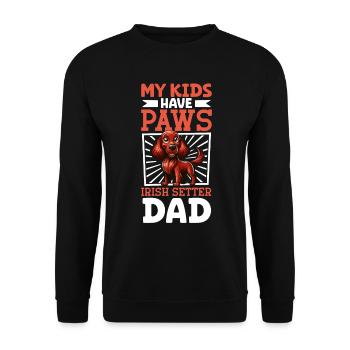 Irish Red Setter Dad - Unisex Sweatshirt - black - Front - Alina (178cm) & Michal (187cm)