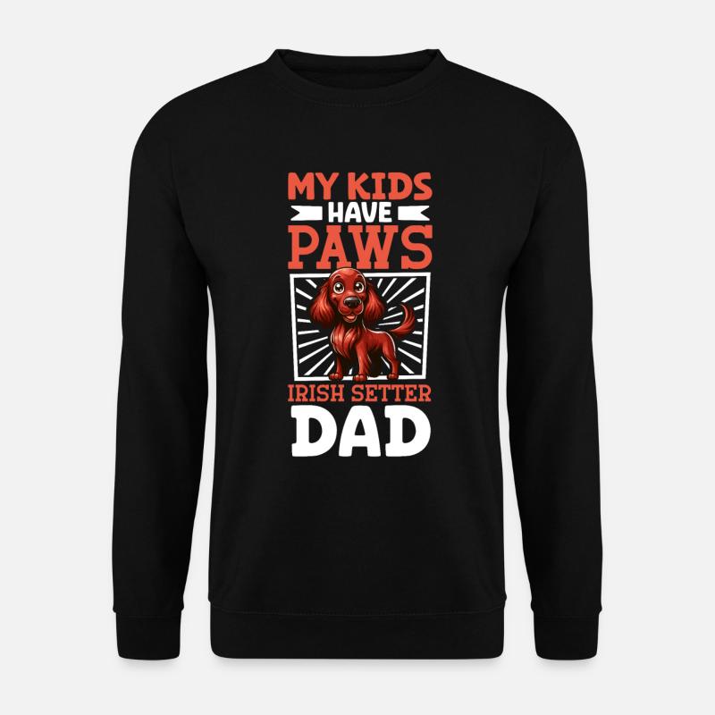 Irish Red Setter Papa - Unisex Pullover - Schwarz