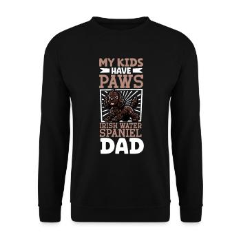 Papa de l’épagneul d’eau irlandais - Sweat-shirt Unisexe - noir - Devant - Alina (178cm) & Michal (187cm)
