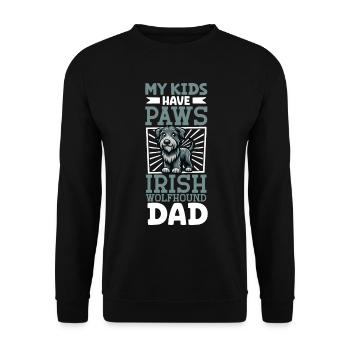Papa lévrier irlandais - Sweat-shirt Unisexe - noir - Devant - Alina (178cm) & Michal (187cm)