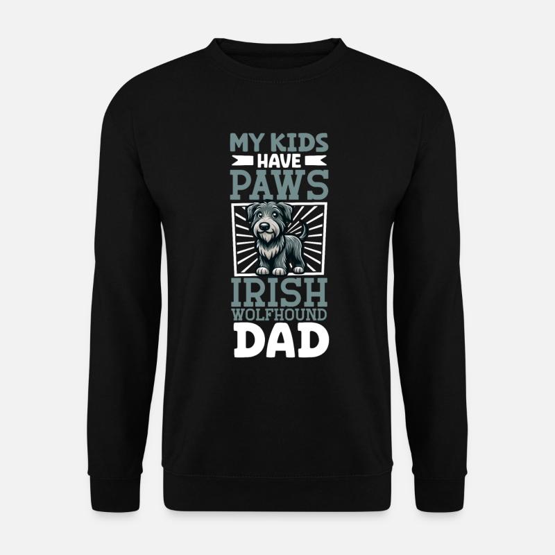 Irish Wolfhound Dad - Unisex Sweatshirt - black
