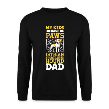 Chien d’Istrie à poil court papa - Sweat-shirt Unisexe - noir - Devant - Alina (178cm) & Michal (187cm)
