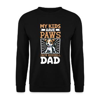 Jack Russell Terrier Papa - Unisex Pullover - Schwarz - Vorne - Alina (178cm) & Michal (187cm)