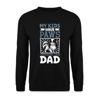 Japan Chin Papa - Unisex Sweatshirt - black - Front - Alina (178cm) & Michal (187cm)