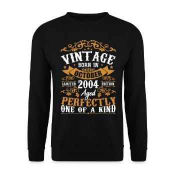 2004 Retro 2004 October Anniversary October 2004 - Unisex Sweatshirt - black - Front - Alina (178cm) & Michal (187cm)