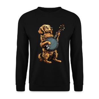 Setter irlandais chien joueur de banjo bluegrass - Sweat-shirt Unisexe - noir - Devant - Alina (178cm) & Michal (187cm)