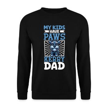 Kerry Blue Terrier Papa - Unisex Pullover - Schwarz - Vorne - Alina (178cm) & Michal (187cm)
