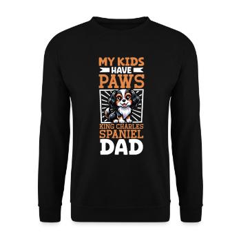 King Charles Spaniel Dad - Unisex Sweatshirt - black - Front - Alina (178cm) & Michal (187cm)