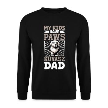 Kuvasz Papa - Unisex Pullover - Schwarz - Vorne - Alina (178cm) & Michal (187cm)