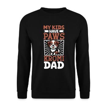 Kromfohrländer Papa - Unisex Pullover - Schwarz - Vorne - Alina (178cm) & Michal (187cm)