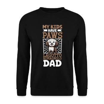 Lagotto Romagnolo Papa - Unisex Pullover - Schwarz - Vorne - Alina (178cm) & Michal (187cm)