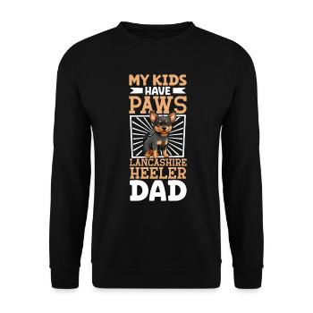 Lancashire Heeler Dad - Unisex Sweatshirt - black - Front - Alina (178cm) & Michal (187cm)