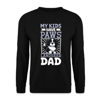 Landseer Papa - Sweat-shirt Unisexe - noir - Devant - Alina (178cm) & Michal (187cm)